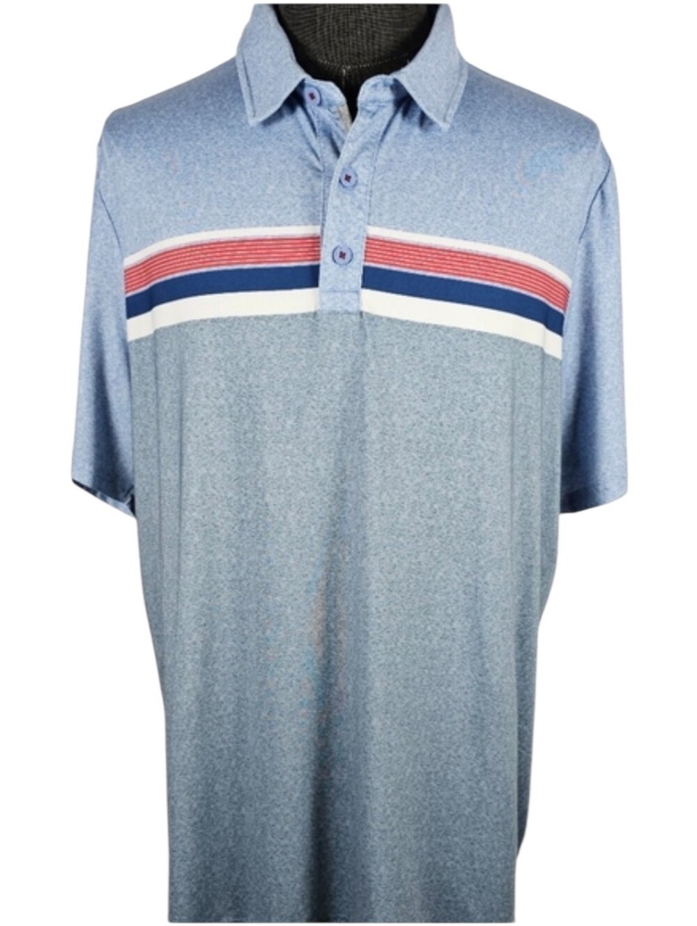 Flag & Anthem Blue Men's Madeflex Poly Blend Golf Polo Casual Sport Size XL